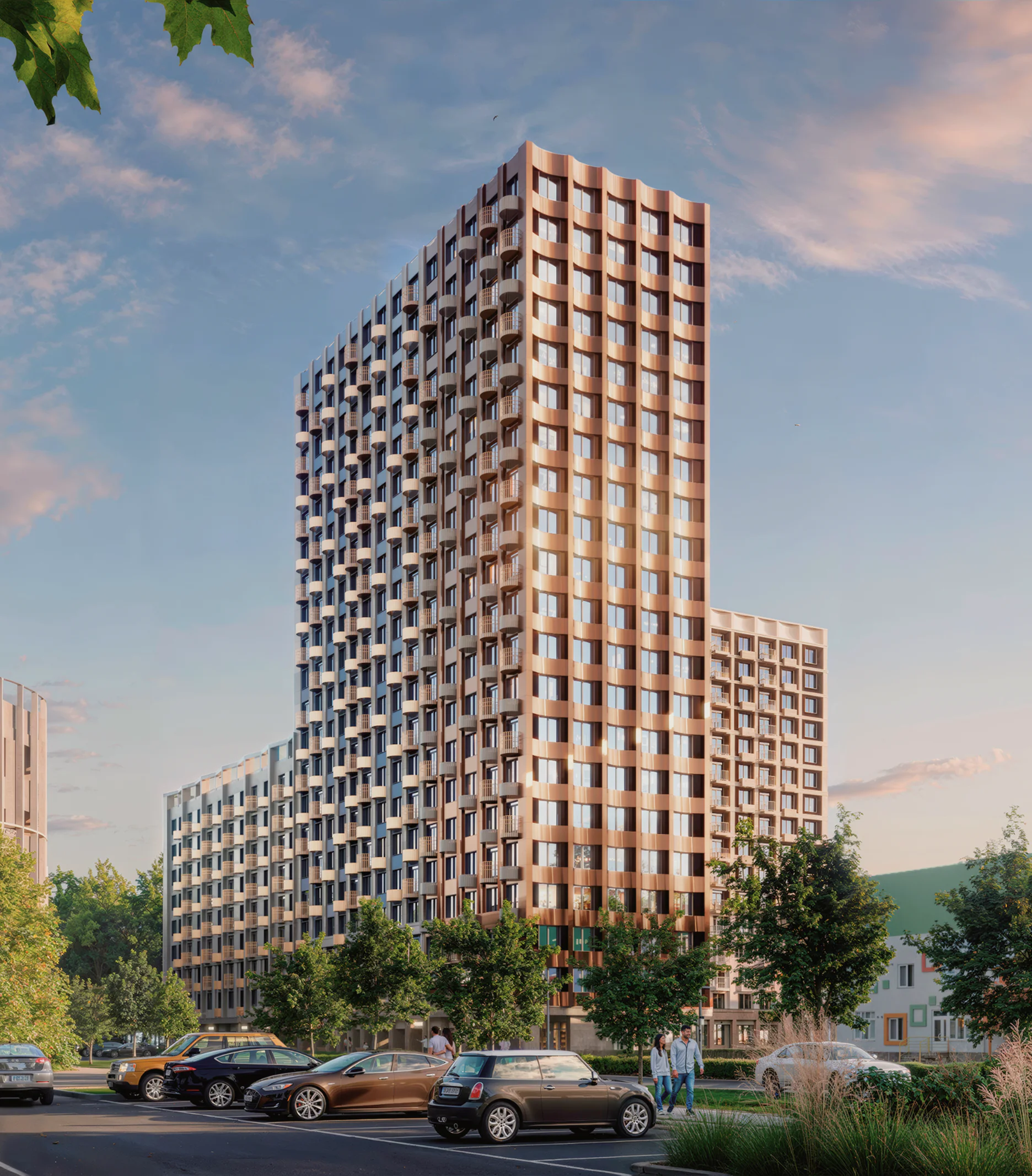 Пара у магазина цветов.